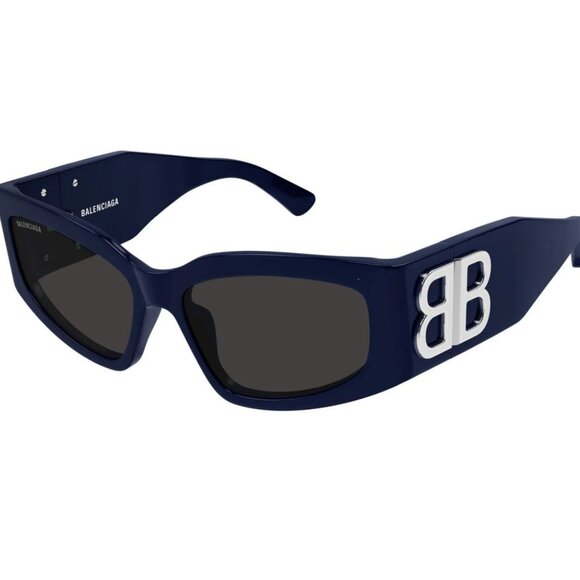 NEW BB0321S 007 BALENCIAGA BLUE WOMEN CAT EYE SUNGLASSES
